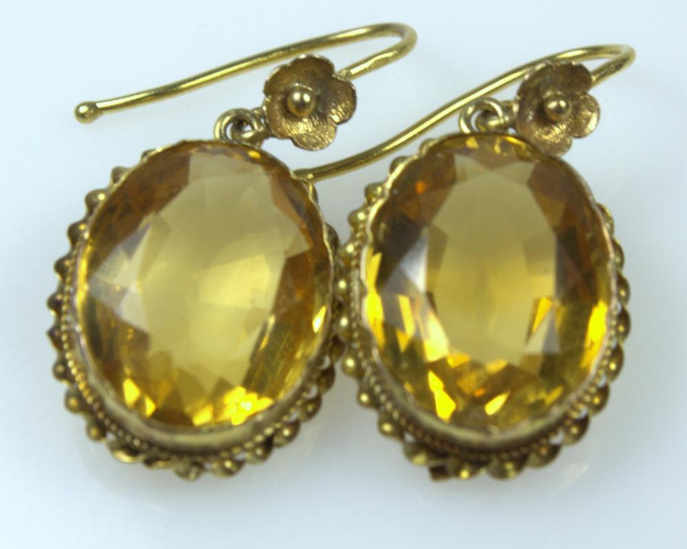 Vintage Citrine Earrings in... image