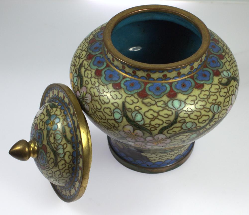 Chinese Cloisonne Lidded Urn image