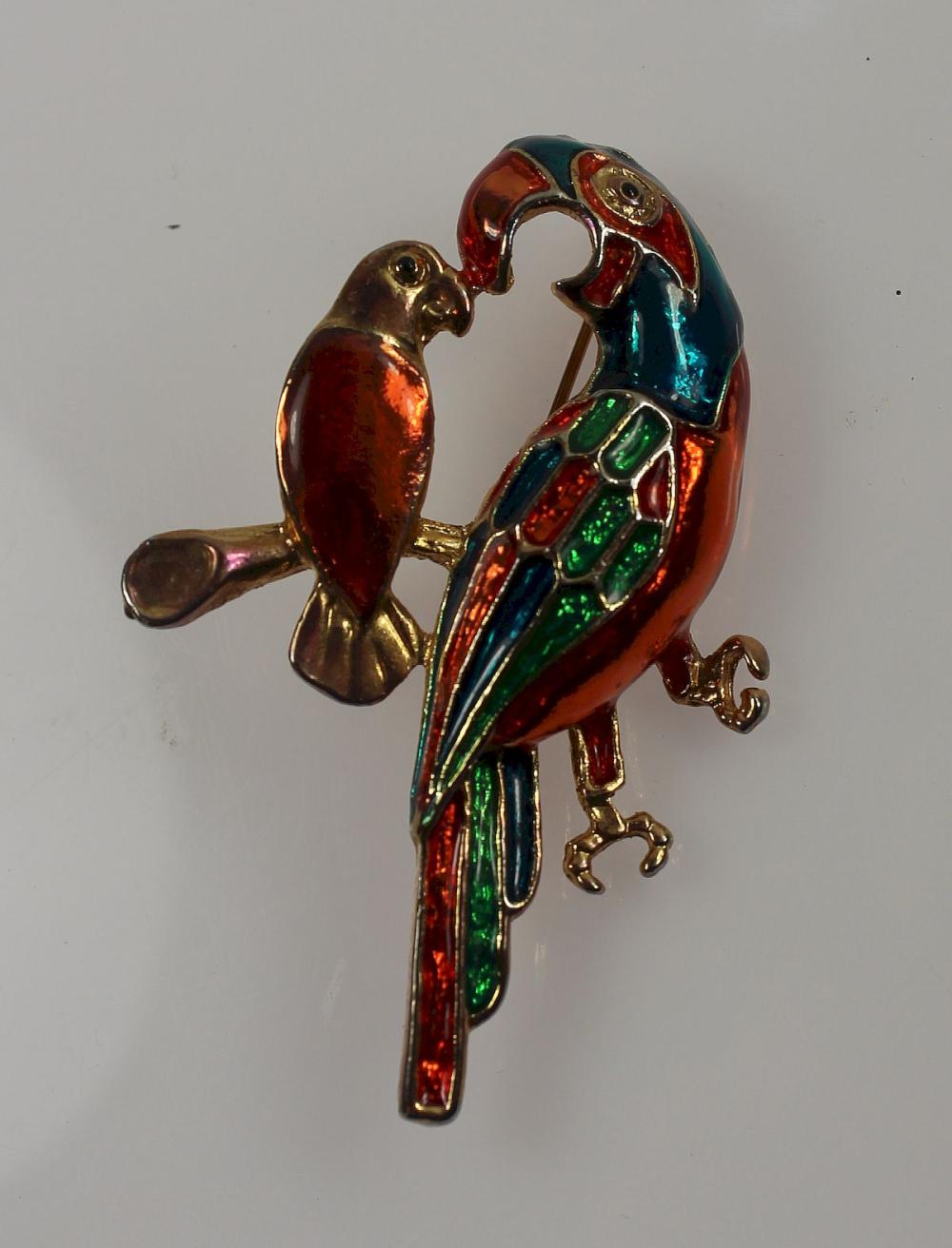 Costume Parrot Brooch with ... image