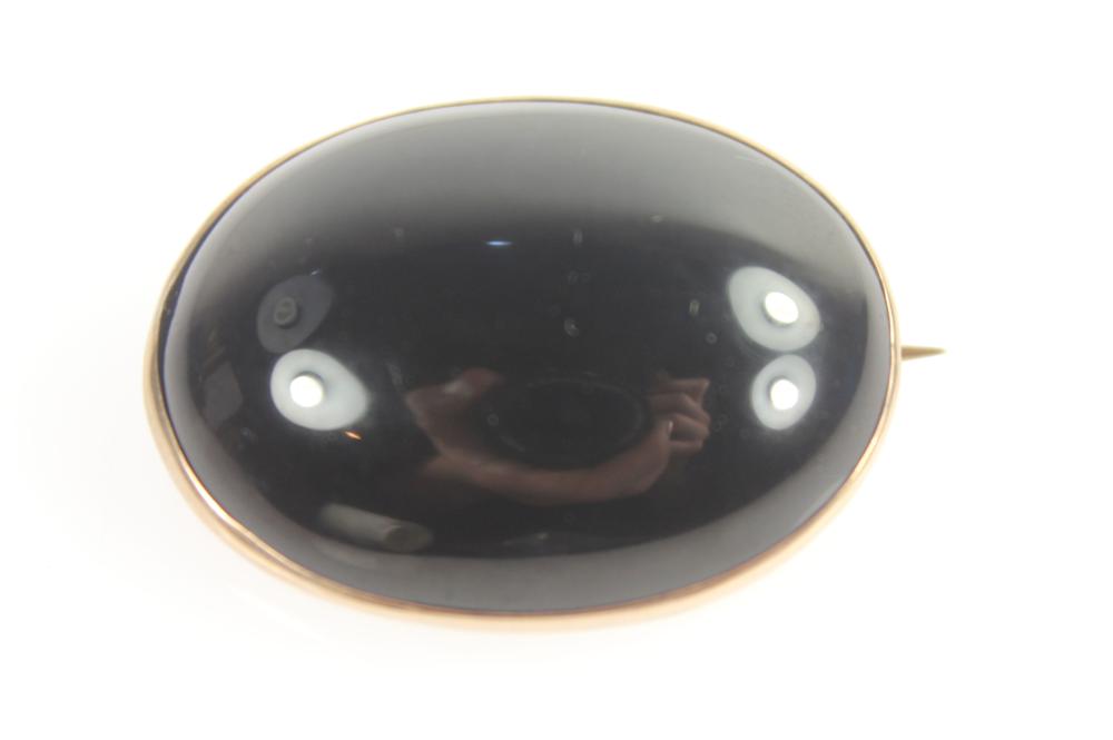 Vintage Black Onyx Brooch w... image